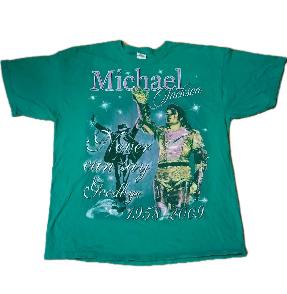 Vtg Michael Jackson XL 2-Sided Rap Tee Memorial Shirt This Is It King Of Pop MJ