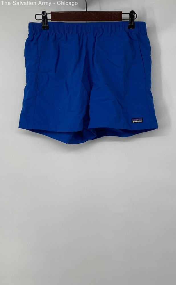 Patagonia Womens Blue Elastic Waist Pull On Athletic Shorts Size Medium