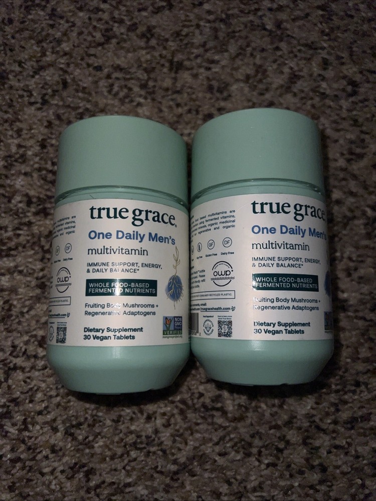 True Grace, One Daily Men's Multivitamin, 30 Vegan Tablets 2pack
