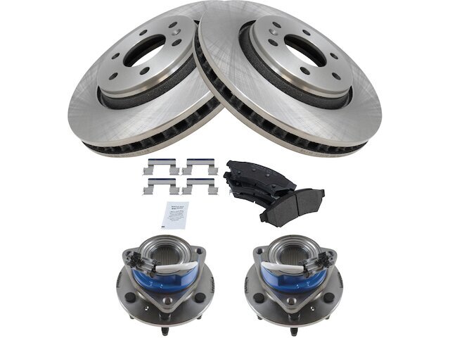 Front Brake Pad and Rotor and Wheel Hub Kit fits Saturn Relay 2006-2007 81FHDH