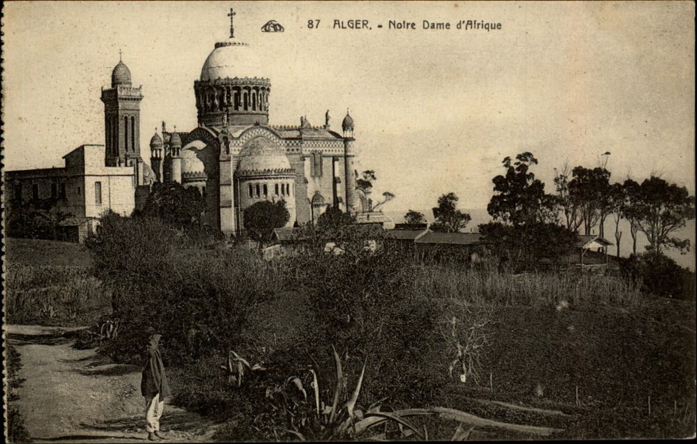 Notre Dame d'Afrique Algiers Algeria vintage postcard s057