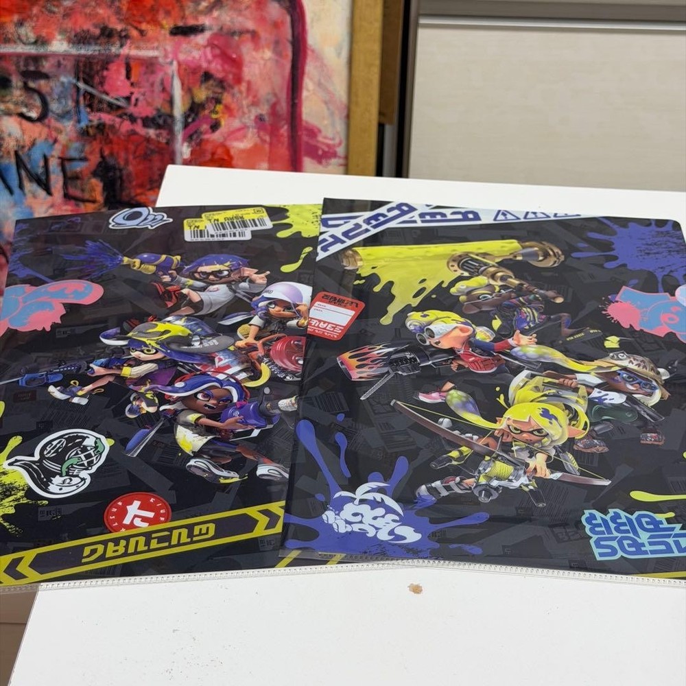 Splatoon A4 Clear File Set 2 Pieces Official Merchandise Collectible