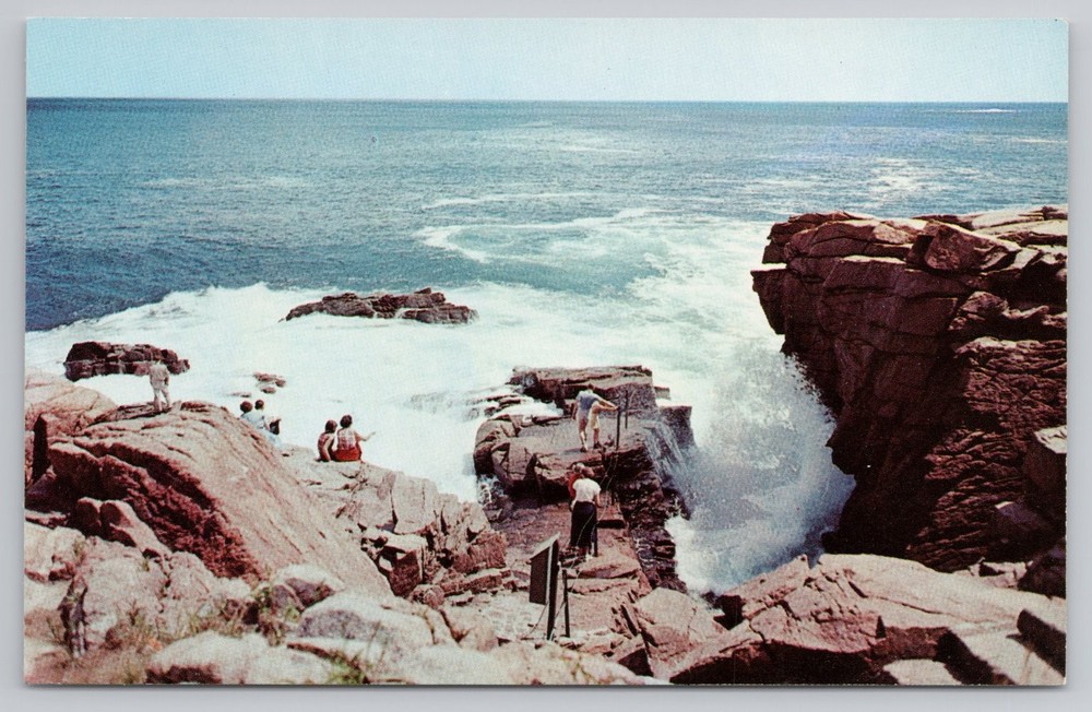 Thunder Hole Acadia National Park Mt Desert Island Maine ME Ocean Postcard-image