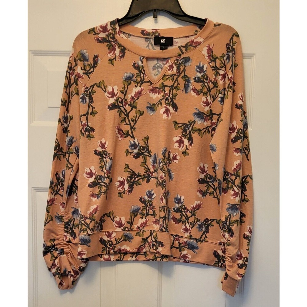 Iz Byer Women's Multicolored Print Long Sleeve Shirt Size Large