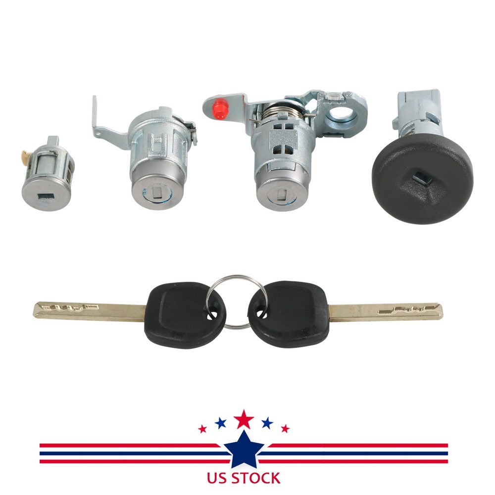 Ignition Door & Tailgate Lock Cylinder Set 2 Keys For 2014-2020 Chevy Silverado