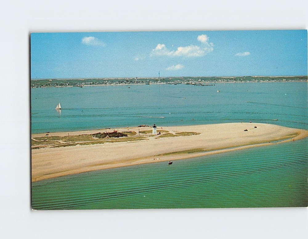 Postcard Aerial View Of Long Point LIght Cape Cod Provincetown Massachusetts USA