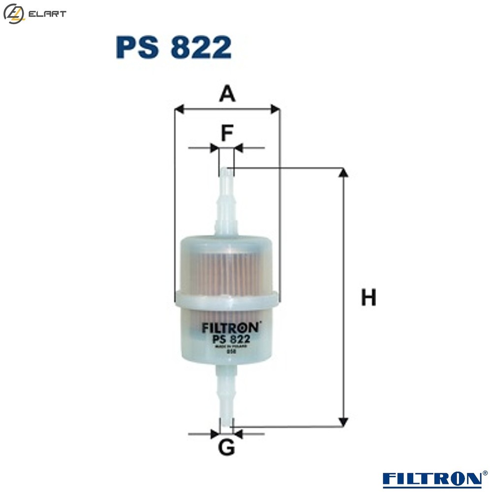 FUEL FILTER PS 822 FOR SKODA FORMAN/Forman FAVORIT/Pickup FELICIA/�/Mk/II/Cube