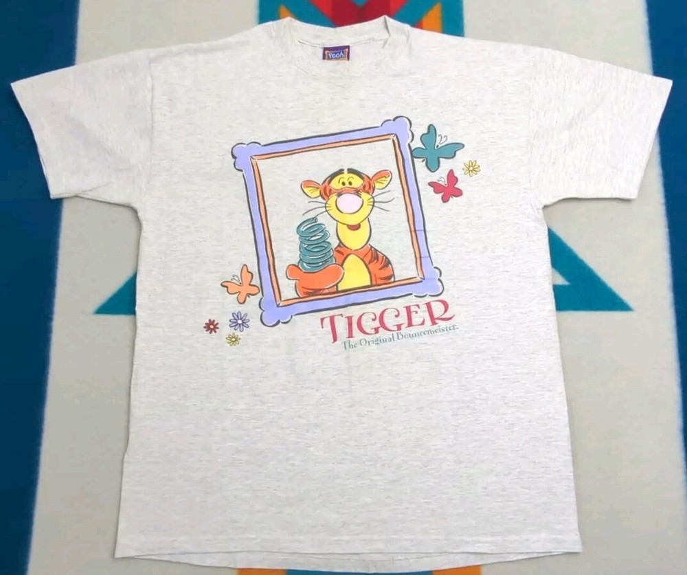 Vintage Tigger Disney Winnie Pooh Shirt Made In USA Single Stitch Disney Large
