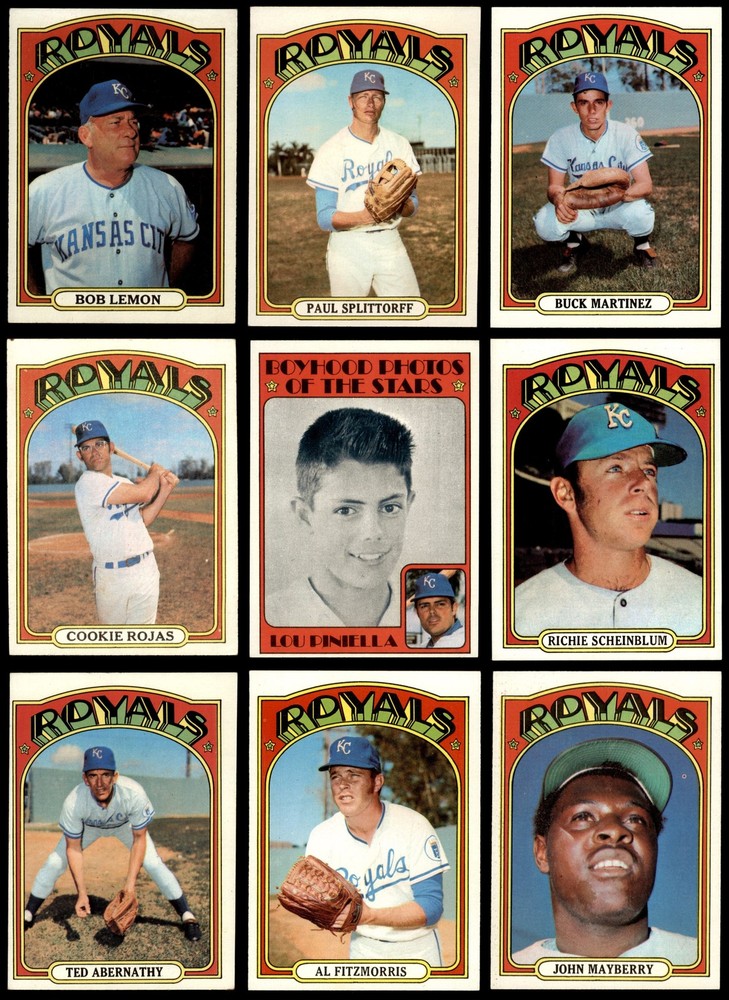 1972 Topps Kansas City Royals Near Team Set 6 - EX/MT 6969939 (21 / 33 cards)