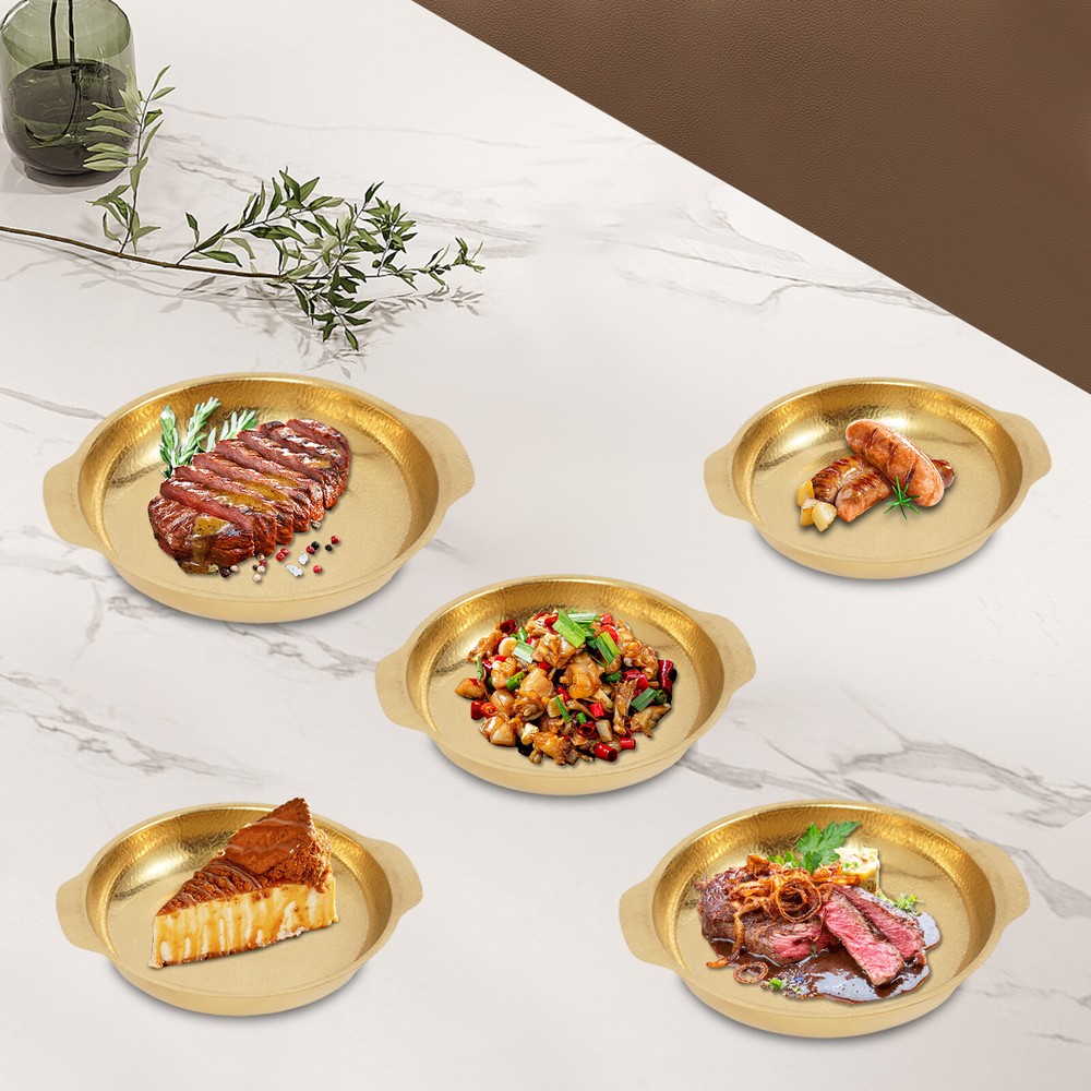 5-Piece Paella Pan Set for Seafood Cooking & Serving – Perfect Gift