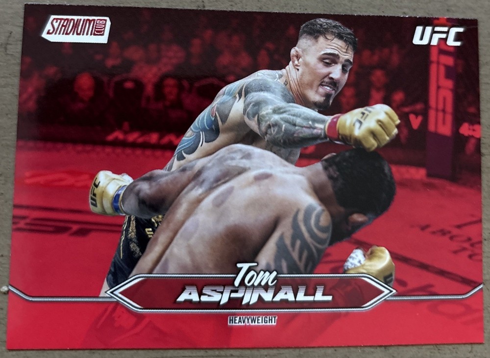 Tom Aspinall RED 2025 Topps Stadium Club Card UFC
