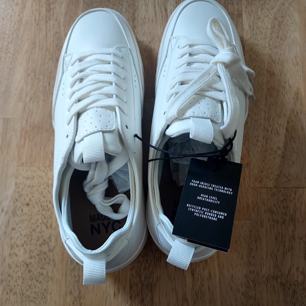 Mens Madden NYC Casual White Sneakers Size 7 Brand New With Box