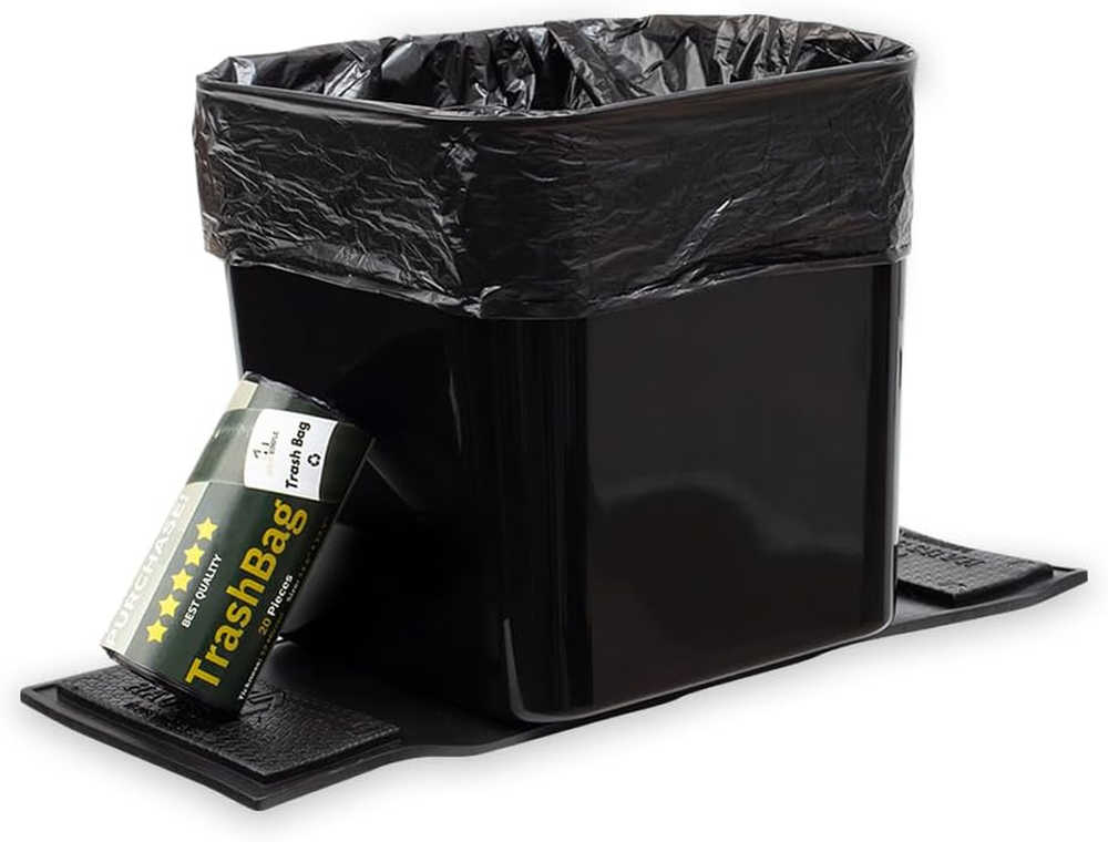 Car Garbage Can Premium Car Trash Bin with Stability Flap and Magic Strips Secur