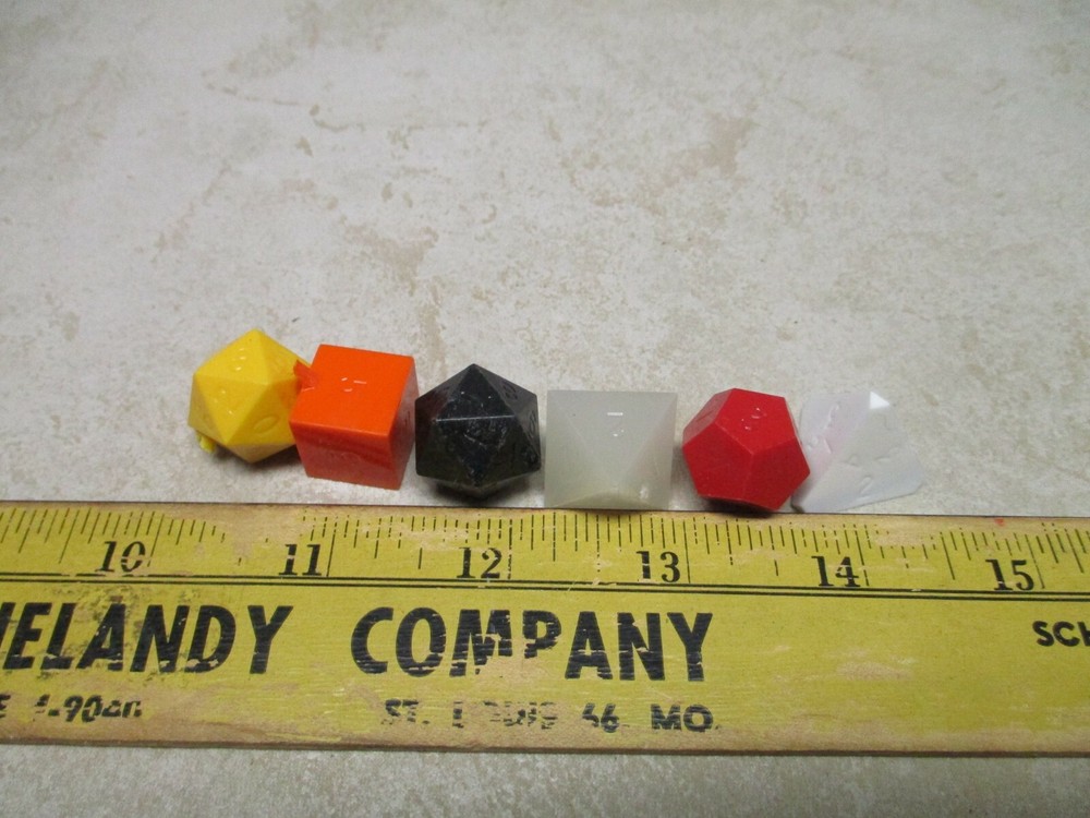 VTG Collectors Lot Polyhedral Dice D&D RPG Gaming D4 D20 D8 Rare Pearl Orange