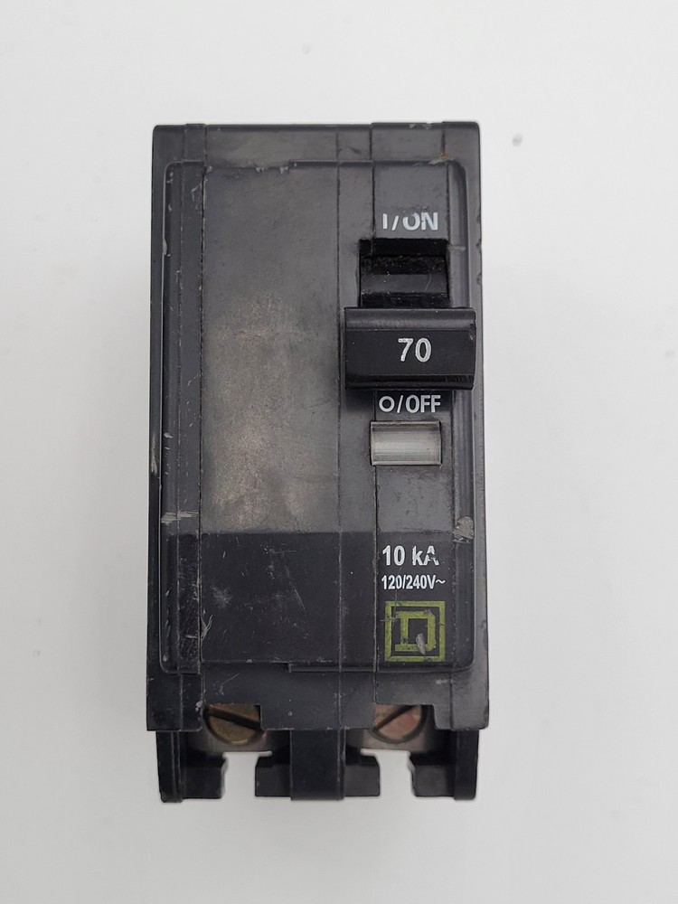 Square D QO270 70 A 2-Pole Plug-On 120/240V Circuit Breaker Type QO USED