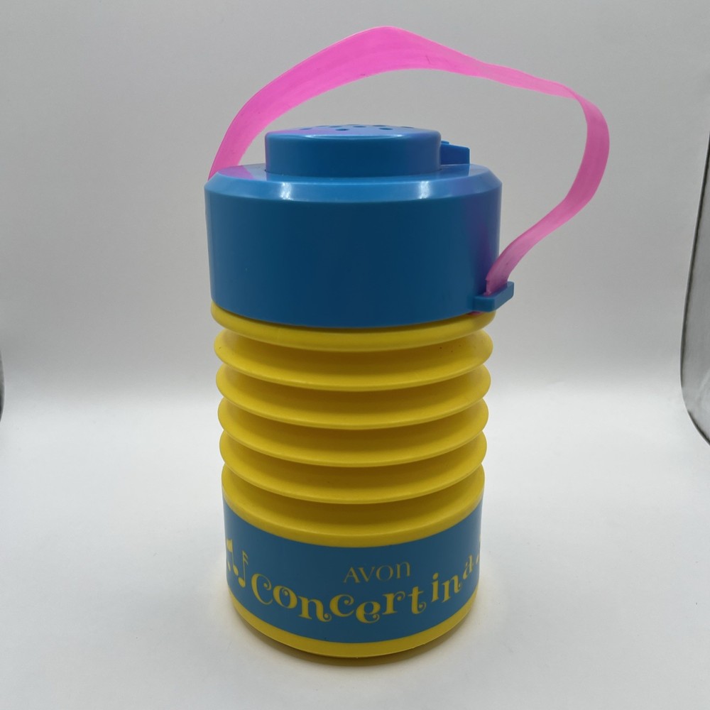 Vintage AVON Concertina Bubble Bath Decanter 8 FL OZ Empty Working Squeaker