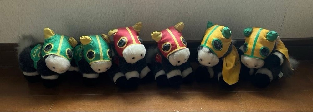 Oguri Cap Plush Toy 6 Piece Set Rare Collectible Horse Racing Stuffed Animals
