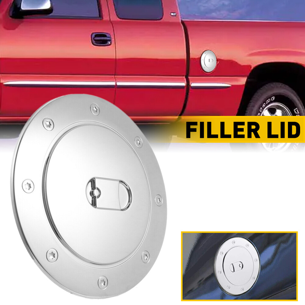 Triple Chrome Fuel Tank Gas Door Cap Cover for CHEVY SILVERADO 99-06 Accessories
