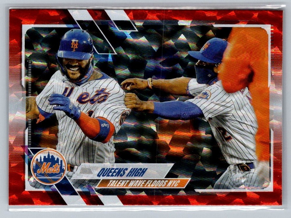 2021 Topps Update Orange Ice Francisco Lindor Jonathan Villar Mets #US39 299 Limited