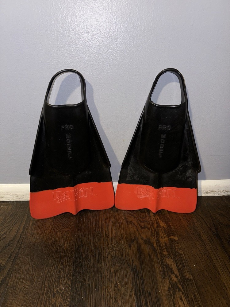 Da Fin Hawaii Pro Model Swim Bodyboarding Fins - Size XXS 1-2 - Red / Black