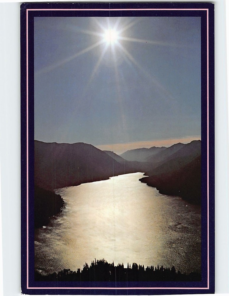 Postcard Lake Crescent Olympic National Park Washington USA