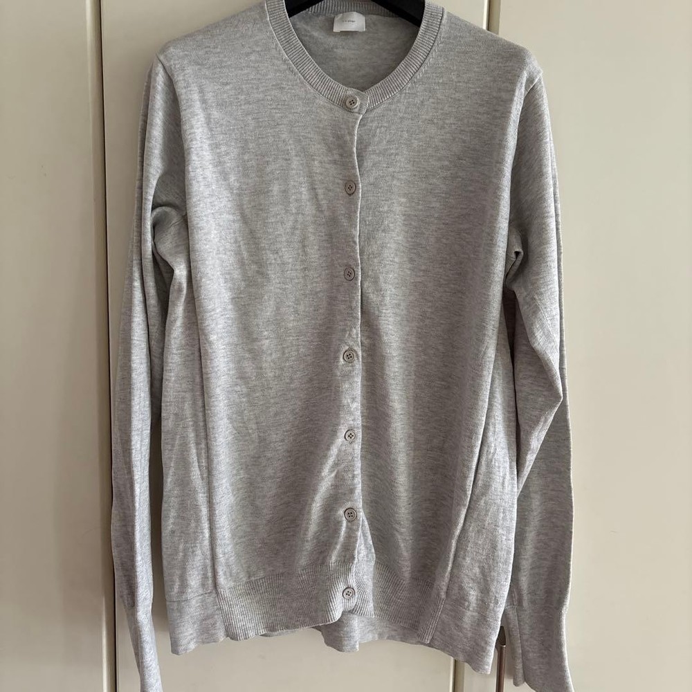 C.T. Plage Gray Long Sleeve Cardigan Size M