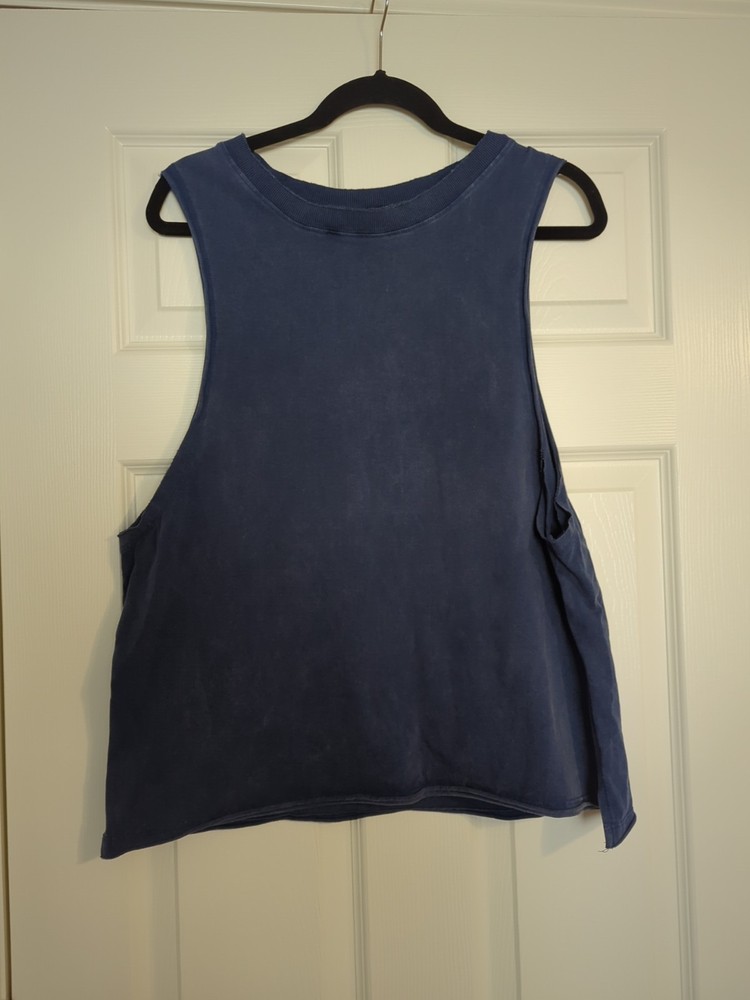 Free People FP Movement Women's Medium Navy Blue Tank Workout Muscle Top Loose