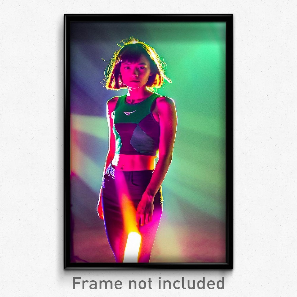 Pixel Art Poster - Showy Crop (8 Bit Psychedelic Trippy Weird Video Game Print)