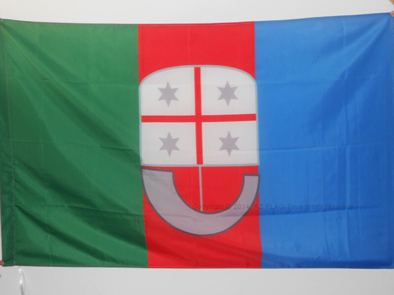 LIGURIA FLAG 3' x 5' for a pole - ITALY - ITALIAN REGION FLAGS 90 x 150 cm - BAN