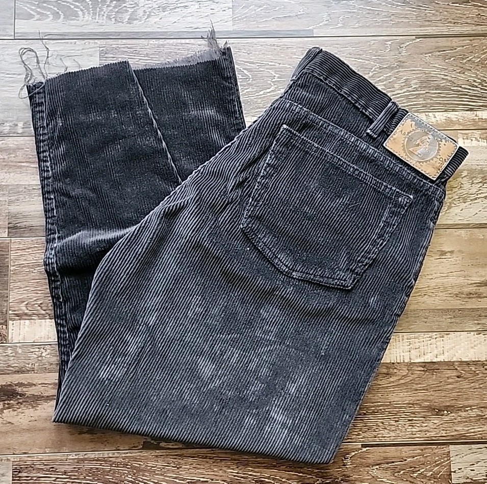 90s Arizona Men’s Baggy Hipster Grunge Loose Fit Corduroy Pants 34x25 Cropped