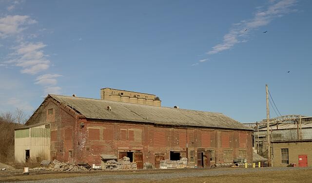 Photo:Nazareth Pennsylvania 1900s Vintage Cement Plant Industrial Building