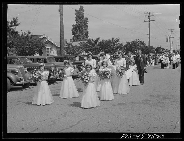 Photo:Santa Clara California 1942 Fiesta of the Holy Ghost Queen and Court