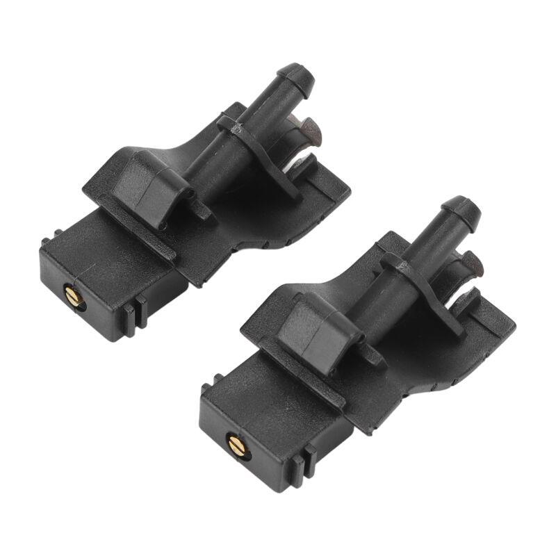 High Strength ABS Front Windshield Washer Nozzle Replacement 2pcs Black