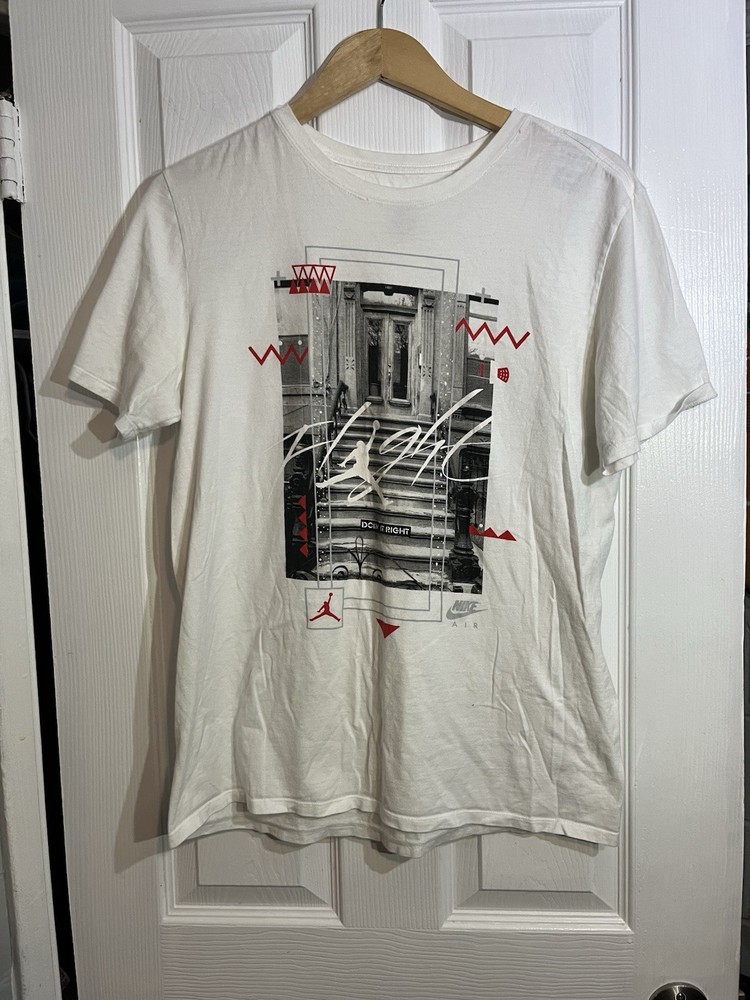 Air Jordan Flight T Shirt Mens Large Short Sleeve White Jumpman Basketball