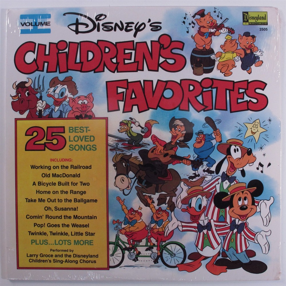 DISNEY'S CHILDREN'S FAVORITES VOL. I Larry Groce DISNEYLAND 2505 LP SEALED c