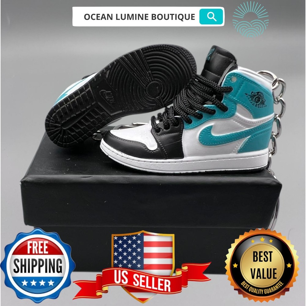 Air Jordan 3D Mini Sneaker Keychain, Basketball Sneaker Collectible, Box Options