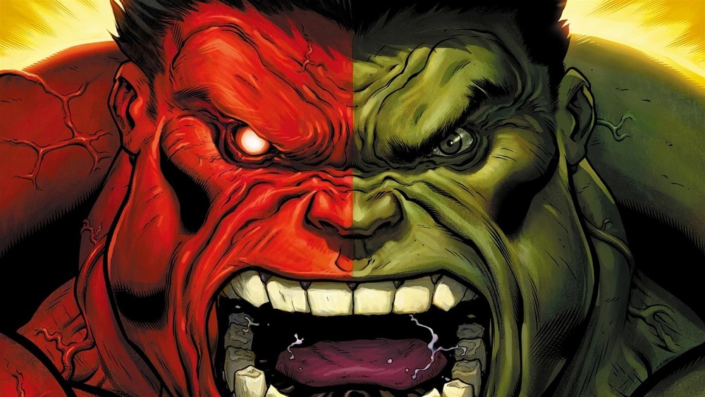 Red Hulk The Hulk Marvel  Metal Art Print Comics Poster 8in x 12in Lot Up