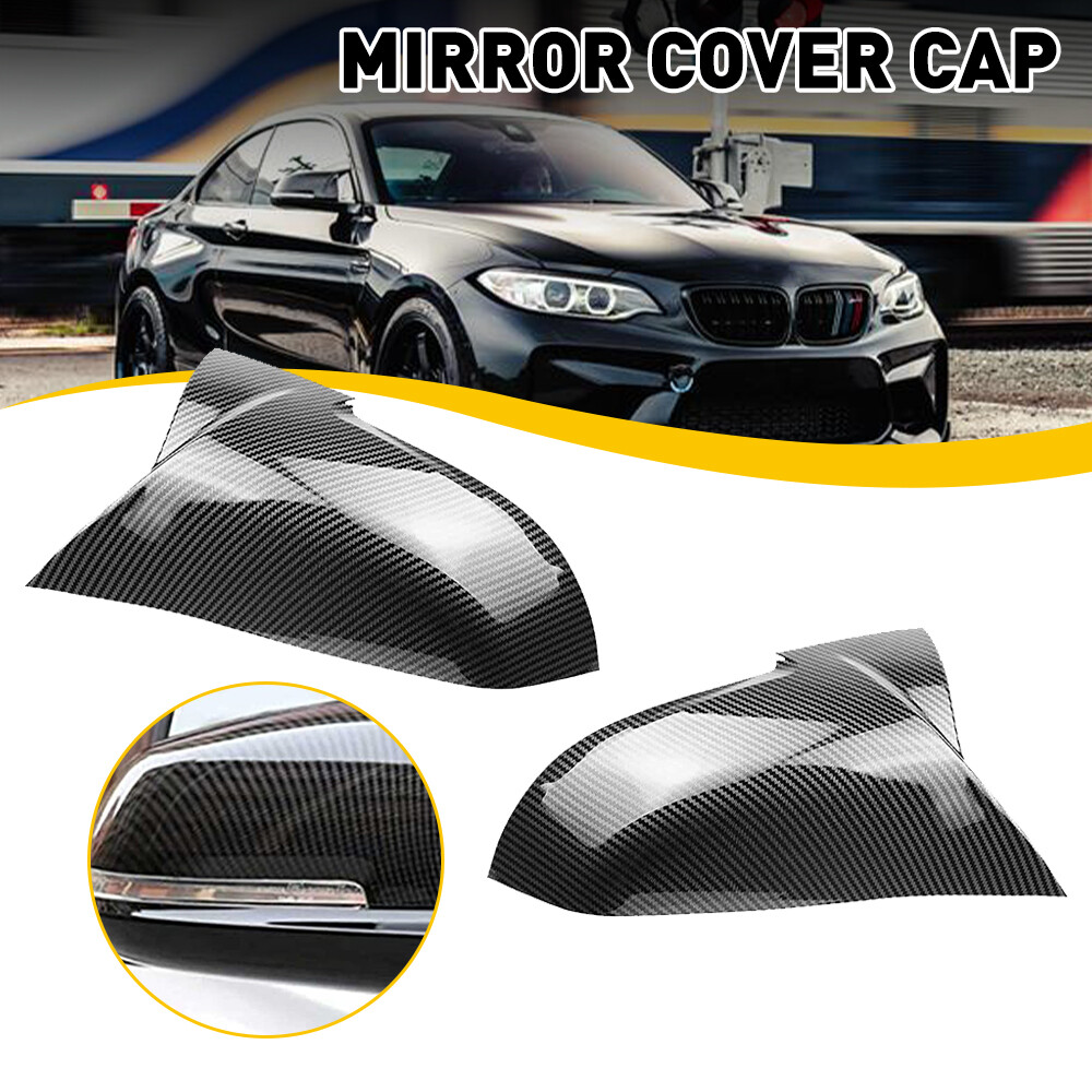Fits For 2012-2016 BMW Left and Right Side Wing Mirror Cover Cap Carbon fiber