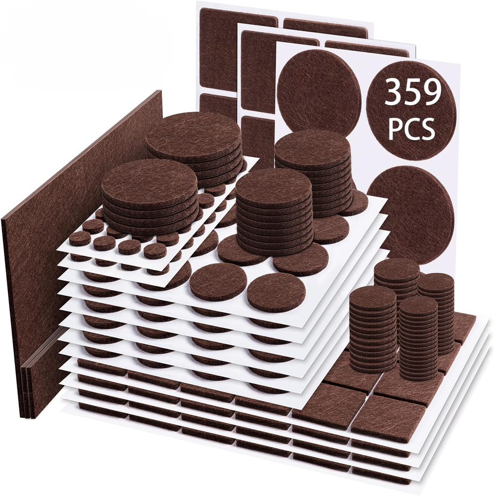 Felt Furniture Pads for Hardwood Floors 359 Pieces, anti -Scratches Floor Protec