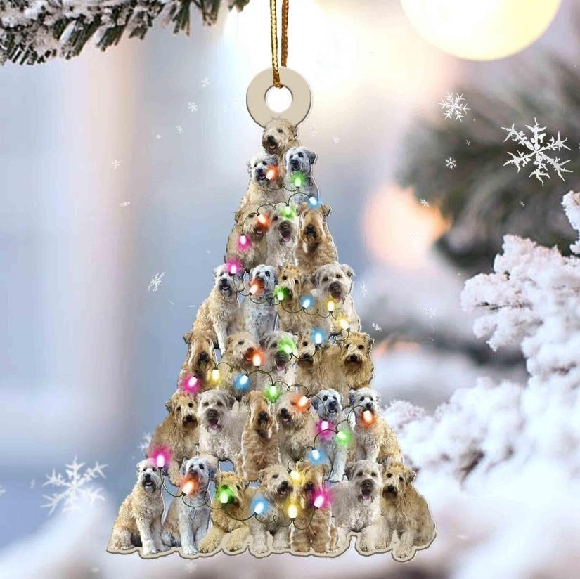 Wheaten Terrier Dog Christmas Tree Hanging Ornament Dog Lovers Gift