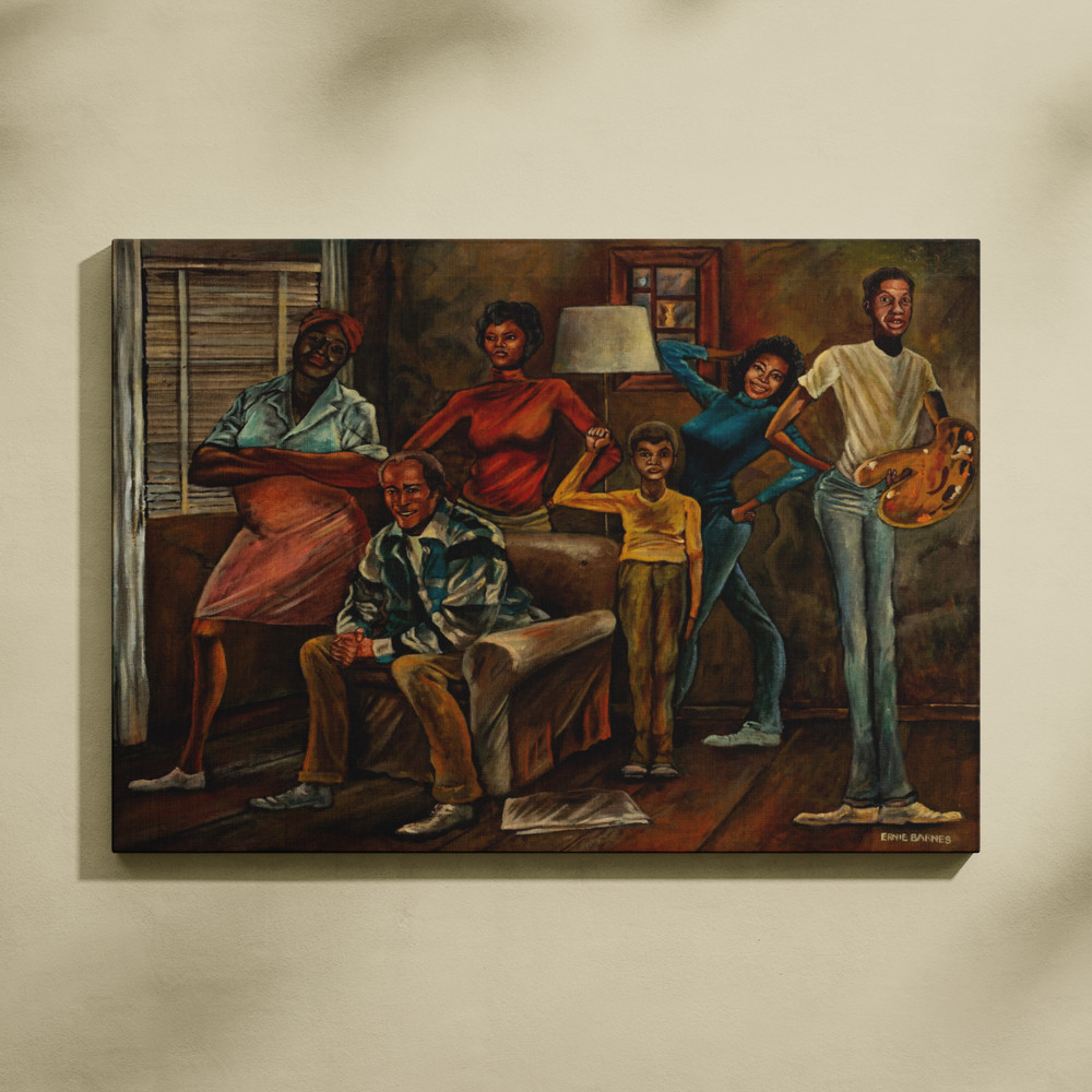 Ernie Barnes The Evans Family Canvas Print Good Times Art African American Poste