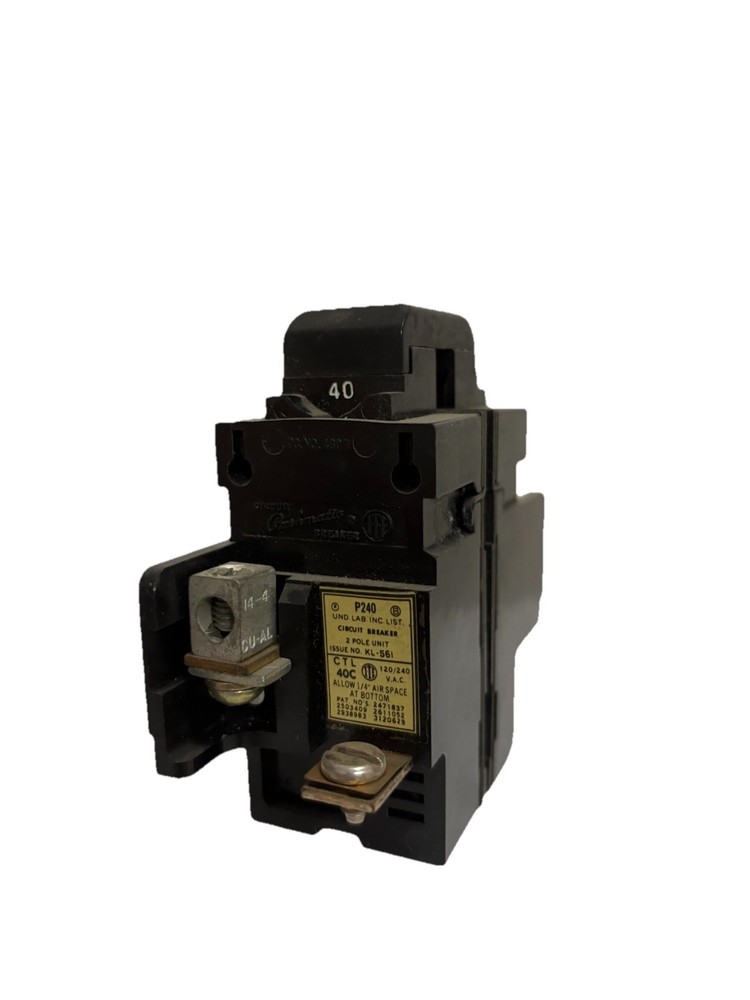 Pushmatic ITE Bulldog P240 Double 2 Pole 40 Amp Circuit Breaker - Tabs