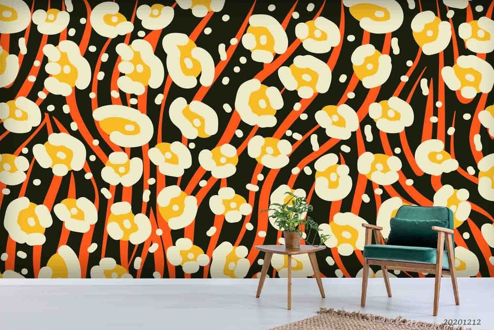 3D Abstract Flowers Pattern Wall Murals Wallpaper Murals Wall Sticker