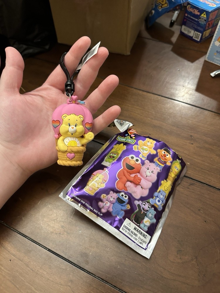 Collectibles: Funshine Bear Keychain - Sesame Street X Care Bears - OPEN - New