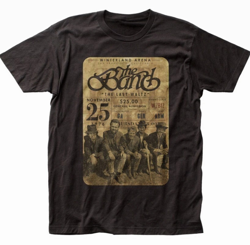 The Band Concert Ticket Mens T Shirt Rock And Roll Classic Band Tee New Black