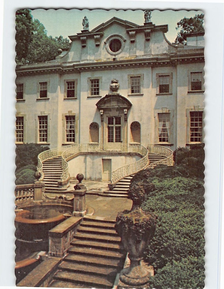 Postcard Atlanta Historical Society Headquarters Swan House Atlanta Georgia USA