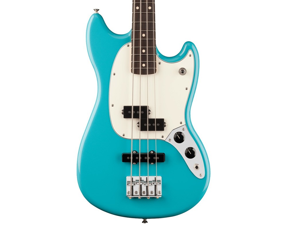Used Fender Player II Mustang Bass PJ - Aquatone Blue w/Rosewood FB