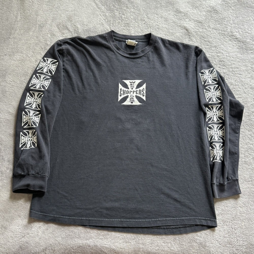 Vintage Y2K West Coast Choppers Jesse Who? Long Sleeve T Shirt Size XL Biker
