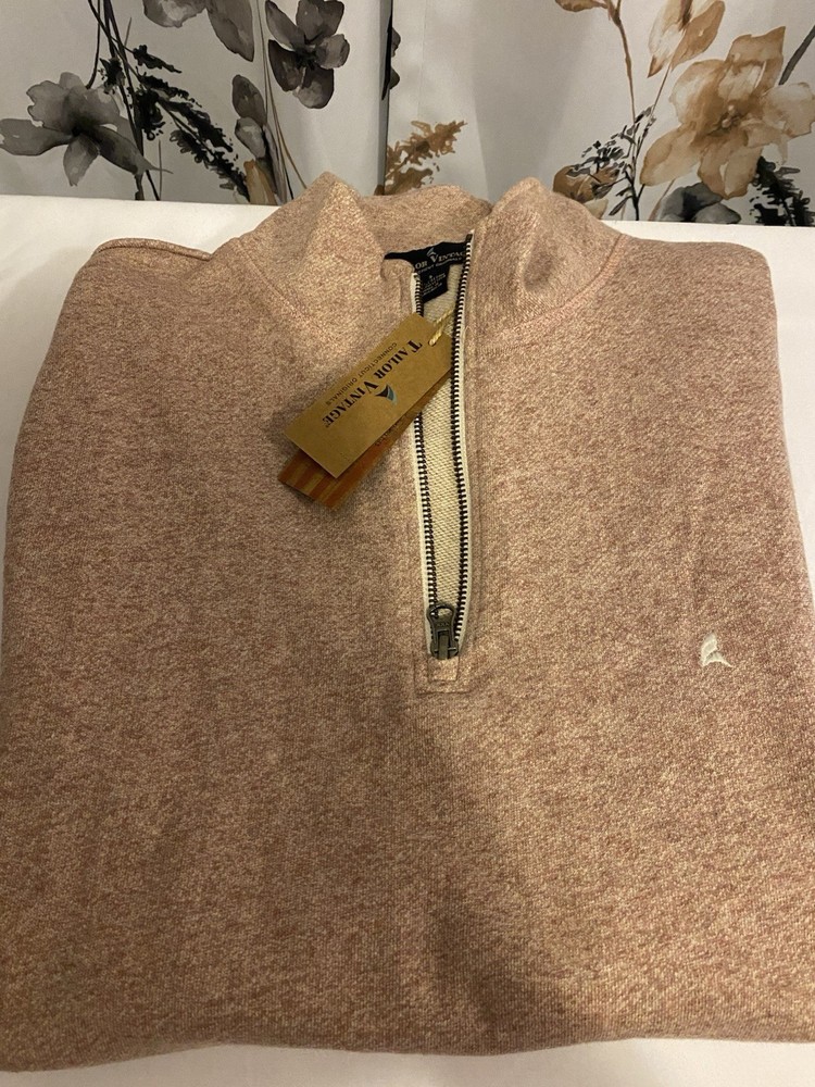 Tailor Vintage Men’s Quarter Zip Pullover Sweater Size Small
