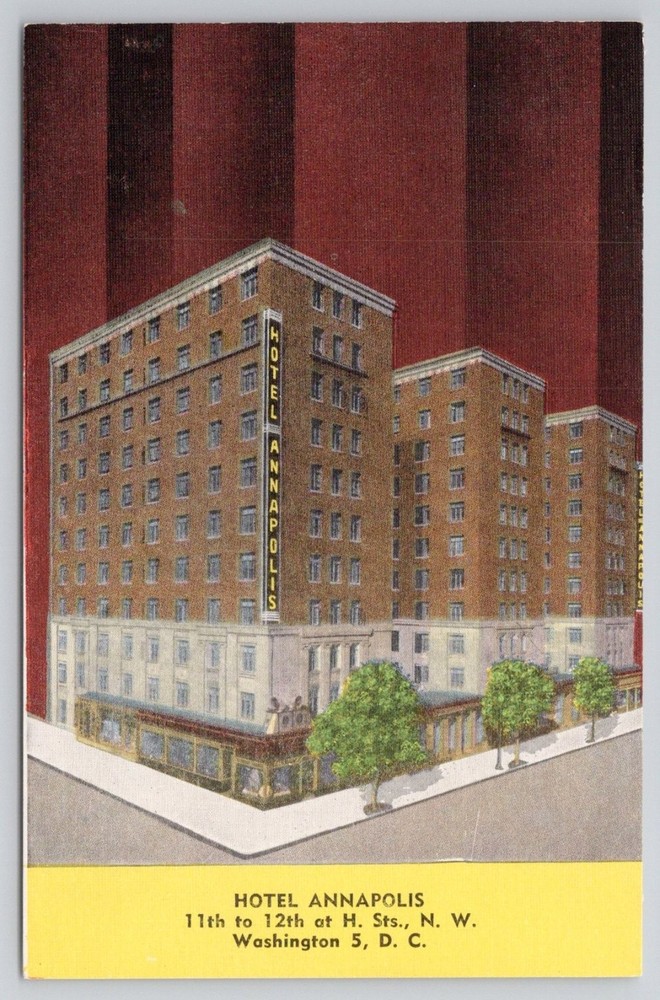 Hotel Annapolis Washington D.C. Natural Color Postcard E. C. Kropp Co.